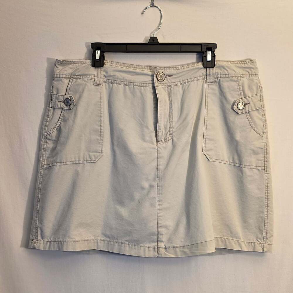 Faded Glory Beige Khaki Skort Women's Size 18w Minimalist Preppy 100% Cotton